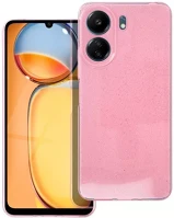 Xiaomi 90865 Clear 2mm  redmi 13c csillámos tok, rózsaszín kép