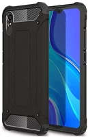 Xiaomi 9A, FEKETE Forcell armor hátlap tok  redmi 9a, fekete kép
