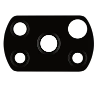 Xiaomi BA8596311128387 Poco x3 üvegfólia - kamera üvegfólia, fekete kép