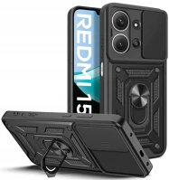 Xiaomi FD5906302332144 redmi 15c - camshield - fekete szilikon tok, kitámasztó ujjgyűrűvel kép