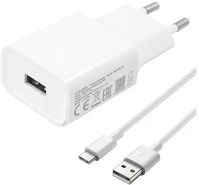 Xiaomi mdy-08-eo_typec XIAOMI hálózati töltő USB aljzat (5V / 2000mA, gyorstöltés támogatás + Type-C kábel) FEHÉR