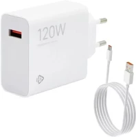Xiaomi MDY-14-EE GAN usb-a- usb-c hálózati töltő adapter + adatkábel,120w, 6a, fehér kép