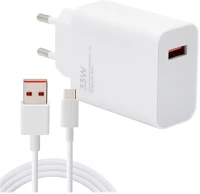 Xiaomi MDY-16-EF Hálózati töltő usb aljzat 33w, pd gyorstöltő + type-c kábel, fehér kép