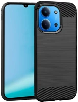 Xiaomi PT5903396416286-2 Telefontok  poco c85 - carbon fiber fekete szilikon hátlap tok kép