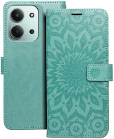 Xiaomi PT5903396416880 redmi 15c - mezzo mandala mintás zöld mágneses szilikon keretes könyvtok kép