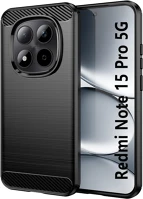 Xiaomi PT5903396443206 Telefontok  redmi note 15 pro 5g - carbon fiber fekete szilikon hátlap tok kép
