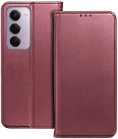 Xiaomi TF5907504573403 redmi 15 4g/lte - smart magnetic burgundy szilikon keretes mágneses könyvtok kép