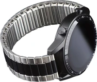 Xiaomi TM0041698-8 Okosóra szíj -  watch 2 / 2 pro - ezüst/fekete rugalmas fém szíj (22 mm) kép