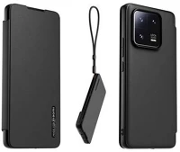 Xiaomi WIFOLIOSPMI13PRON Made for  tok álló, bőr hatású (flip, oldalra nyíló, bankkártya tartó, asztali tartó funkció + nyakpánt) fekete  13 pro kép