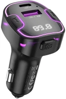 Xo BCC12 Car charger bluetooth mp3+5v3.1a (black) kép