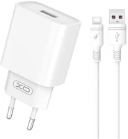 Xo CE02D hálózati töltő type-c aljzat (18w, pd gyorstöltő + type-c kábel) fehér kép