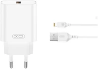 Xo XO-CE33+LIGHTNING ce33 hálózati töltő usb aljzat (18w, gyorstöltő 3.0 + lightning kábel) kép