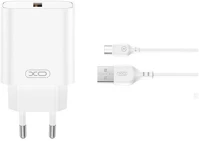 Xo XO-CE33+MICROUSB ce33 hálózati töltő usb aljzat (18w, gyorstöltő 3.0 + microusb kábel) kép