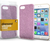 Xprotector XP124315 Samsung galaxy a22 4g sm-a225f, szilikon tok, csillogó,  diamond, rózsaszín kép