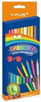 Y-plus DPC1209000000 Színes ceruza  + rainbow 12 db-os klt. kétvégű kép