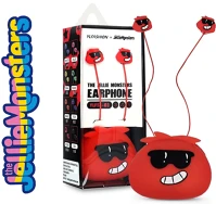 Ylfashion PT-6637 Jellie monsters vezetékes fülhallgató 3,5 mm jack csatlakozóval -      ylfs-01 - piros kép