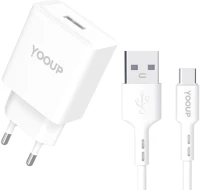 Yooup H75PM036057 Nc76-a hálózati töltő adapter 12w, 100cm-es usb-c kábellel kép