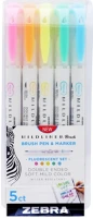 Zebra 79105 Ecsettoll készlet, kétvégű  mildliner fluorescent, 5 különböző szín kép