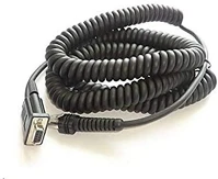 Zebra CBA-RF3-C09ZAR Cable rs232 db9 female connect 9 ft coiled power pin 9 txd on kép