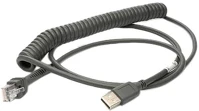 Zebra CBA-U32-C09ZAR Cable - shielded usb series a connector 9ft.(2.8m) coiled kép