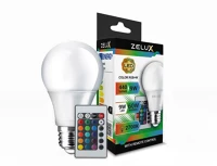Zelux ALDZXG9RGBW Led rgb a60 9w e27 okos izzó távirányítóval kép