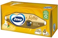 Zewa 12.01720 Papírzsebkendő  softis 4 rétegű 80 darabos dobozos soft & sensitive kép