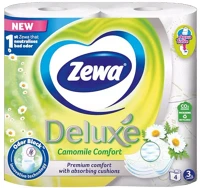 Zewa 3275 Toalettpapír  deluxe 3 rétegű 4 tekercses camomile comfort kép
