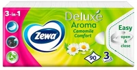 Zewa 6723_31000519_C08977 Papírzsebkendő 3 rétegű 90 db/csomag  deluxe camomile comfort kép