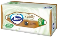 Zewa 870032 Papírzsebkendő  softis natural soft 4 rétegű 80 darabos dobozos kép