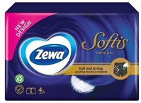 Zewa C42789 Papírzsebkendő 4 rétegű 6 x 9 db/csomag  softis illatmentes kép
