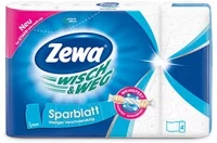 Zewa WISCH&WEG SPARBLATT Háztartási papírtörlő, 2 rétegű, 4 tekercses,  