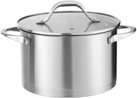 Zilan ZLN1368 rozsdamentes acél lábas fedővel, 24 cm, 5,5 literes, szegecselt kép