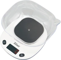 Zilan ZLN7880 tálas konyhai mérleg, max. 5kg, 1000 ml-es tál, lcd kijelző, elemes kép