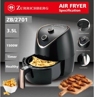 Zurrichberg 2701 fritőz, forrólevegős sütő olaj nélküli sütő fekete kép