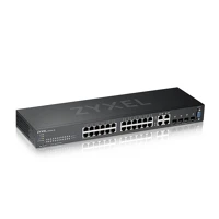 Zyxel GS2220-28-EU0101F Switch 24x1000mbps + 4xgigabit kombó sfp, menedzselhető rackes, kép