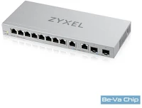Zyxel XGS1210-12-ZZ0101F ZyXEL XGS1210-12 8port Gigabit LAN 2x 2.5GbE LAN 2x 10GbE SFP+ web menedzselhető Multi-Gigabit Switch kép