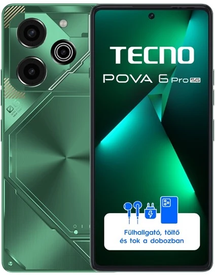 <span itemprop='brand'>Tecno</span> <span itemprop='sku'>POVA 6 PRO 5G 12/256 COMET GREEN</span> nagyítás