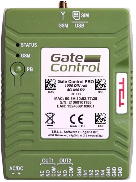 Tell GATE-CONTROL-PRO-1000-4G-DIN nagyítás