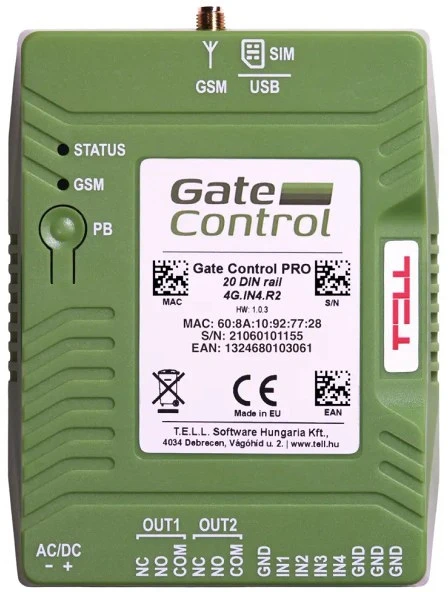 Tell GATE-CONTROL-PRO-20-4G-DIN nagyítás