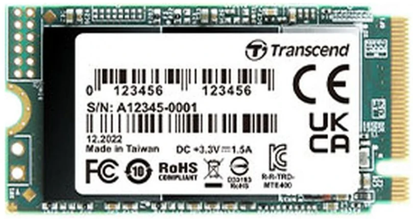 Transcend M.2 2242 nagyítás