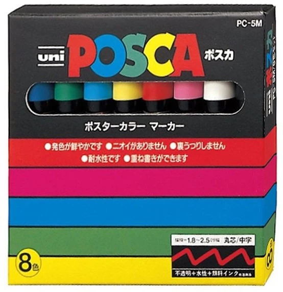 Uni POSCA PC-5M 8 nagyítás