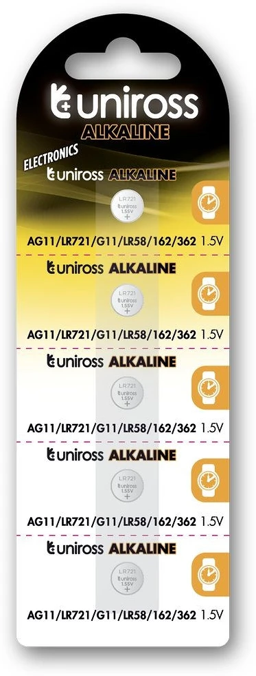 Uniross LR721, AG11, LR58 nagyítás