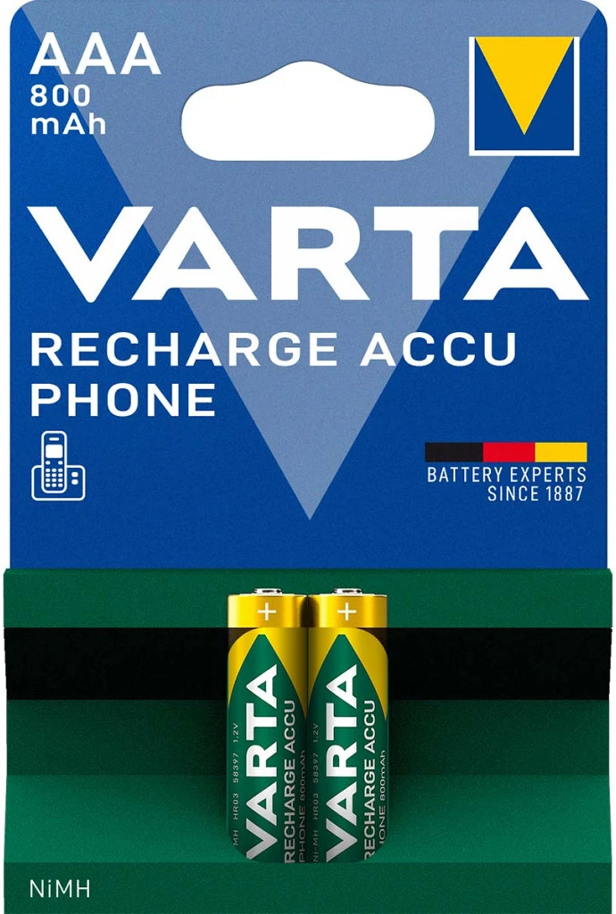 Varta AAA 1.2 V 750 MAH 2-BLISZTER nagyítás