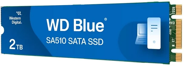 Western digital BLUE SA510 2TB M.2 SATA 2280 SSD WDS200T3B0B nagyítás