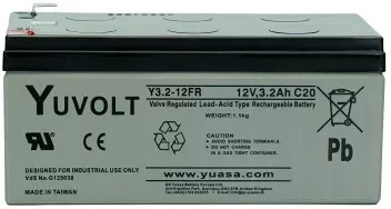 Yuasa YUVOLT 12V 3.2 AH FR nagyítás